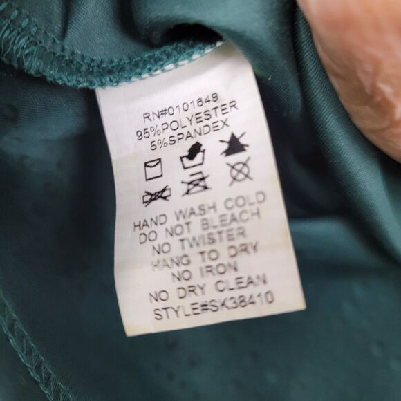 Discovery Clothing Company Skirt Womens M Green Pencil Gold Studs Y2K Art Deco - Picture 8 of 13